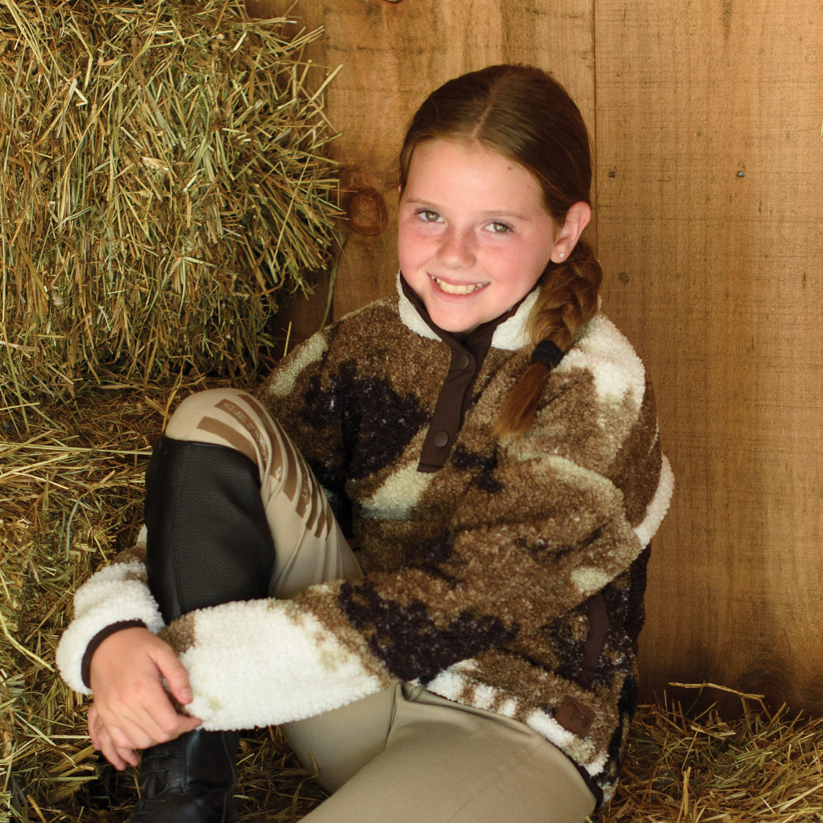 Aerion Printed Sherpa Pullover - Kids'