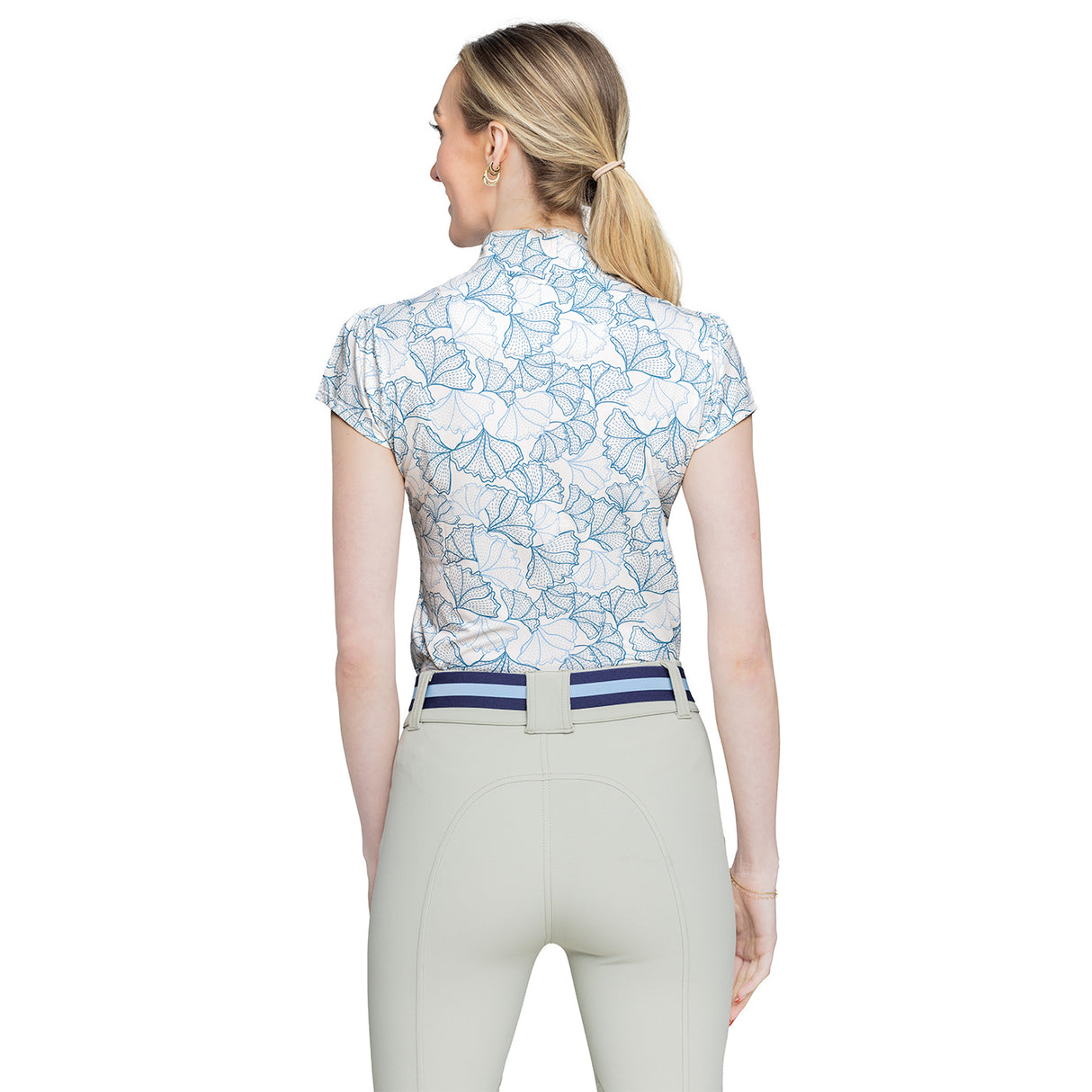 Kastel Denmark Cap Sleeve Print Shirt