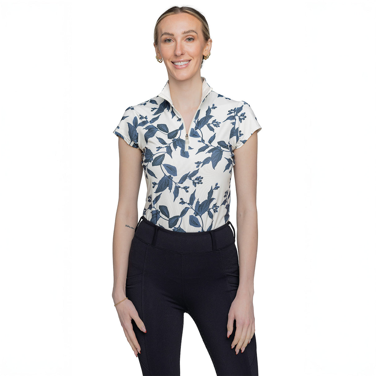 Kastel Denmark Cap Sleeve Print Shirt