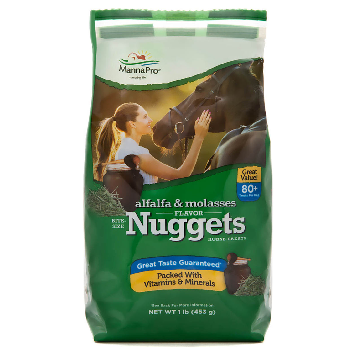 Manna Pro Bite Size Nuggets Alfalfa & Molasses 1 lb.