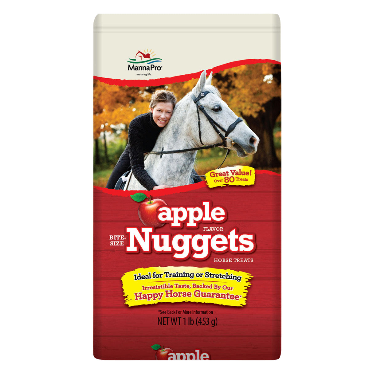 Manna Pro Bite Size Apple Nuggets Horse Treats 1 lb.