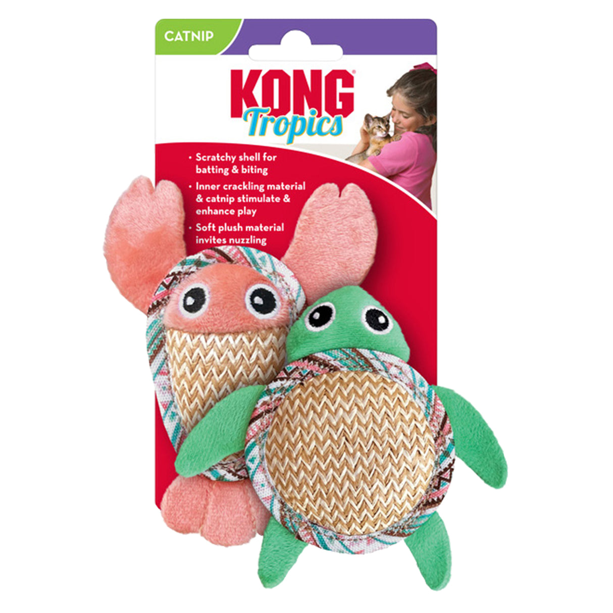 Kong Tropics Pals Cat Toys - 2 Pack