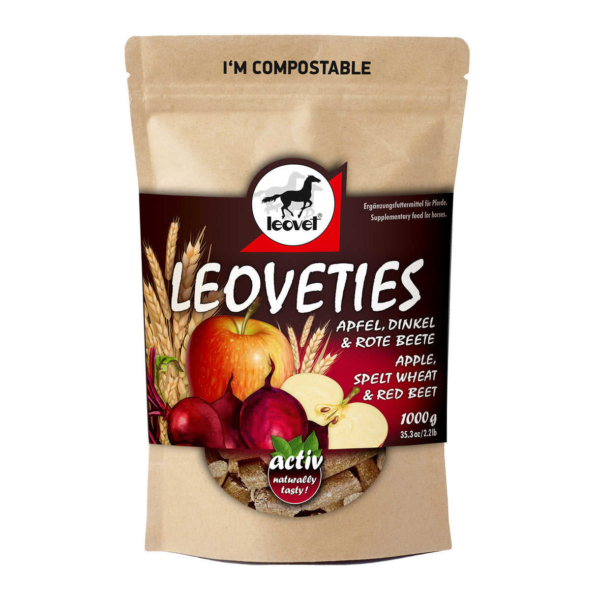 Leoveties Apple, Spelt & Red Beet Horse Treats 2.2 lb.