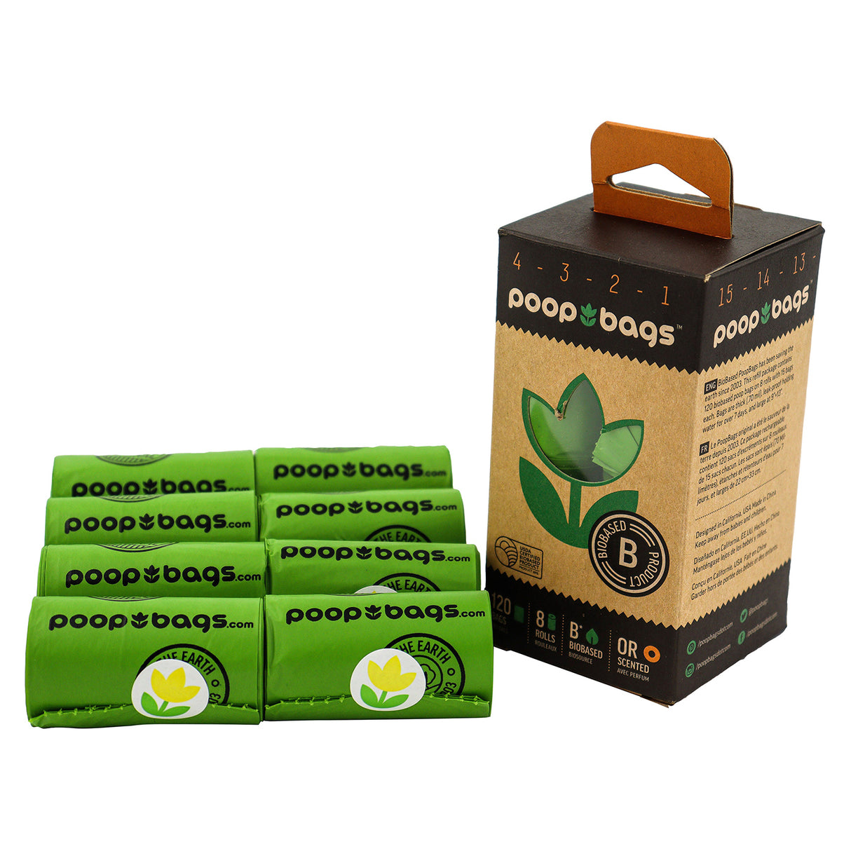 The Original Poop Bags Scented Countdown Rolls - Pack of 8