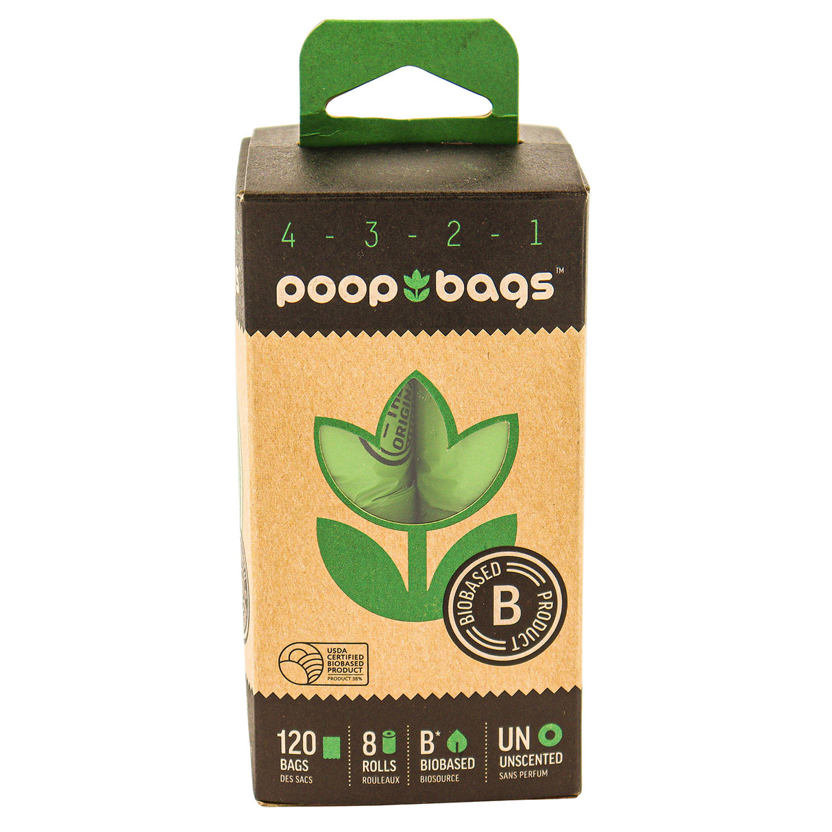 The Original Poop Bags Unscented Countdown Rolls - Pack of 8