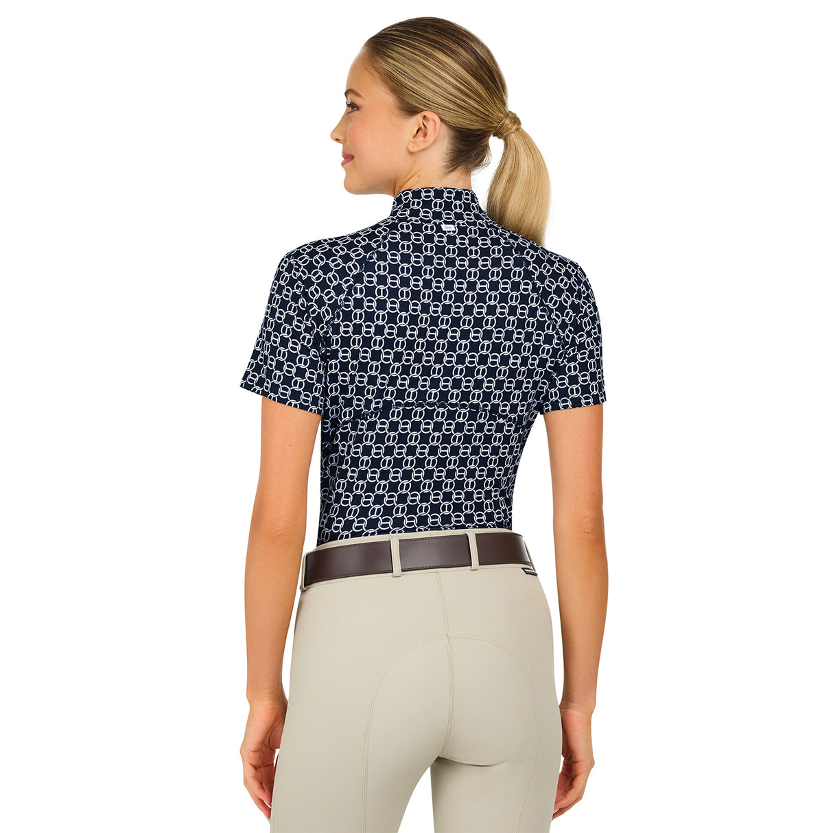 RJ Classics Lucy Quarter Zip Short Sleeve Top