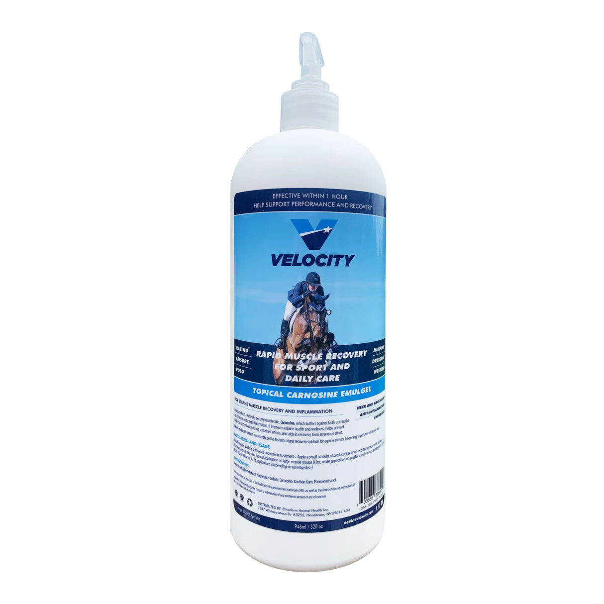 Velocity Carnosine Emulgel W/ Pump 32 oz.