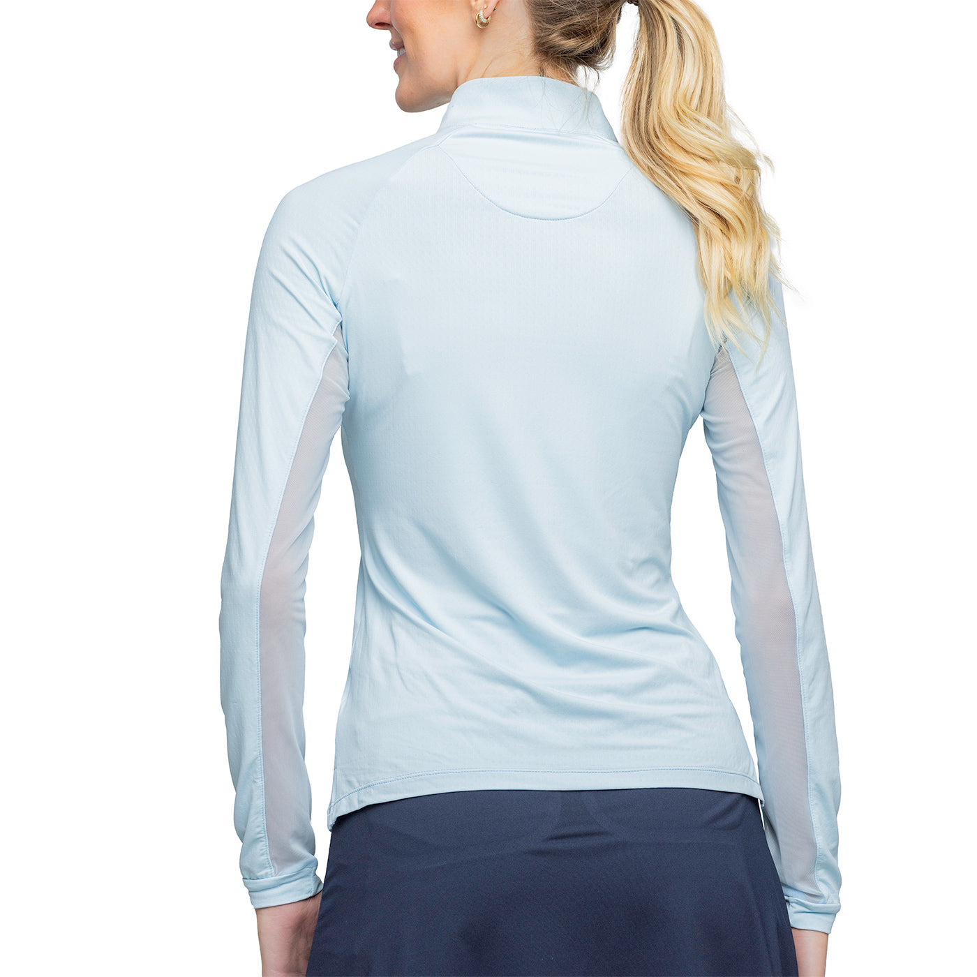 Kastel Monogram Solid Long Sleeve Quarter Zip Base Layer