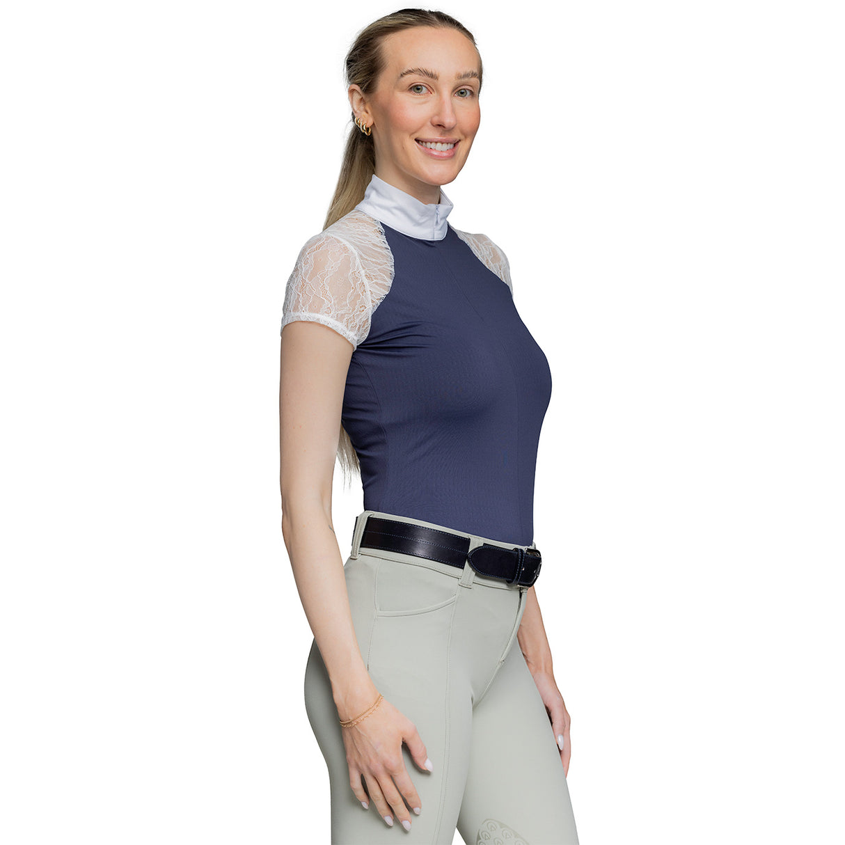 Kastel Cap Sleeve Lace Show Shirt