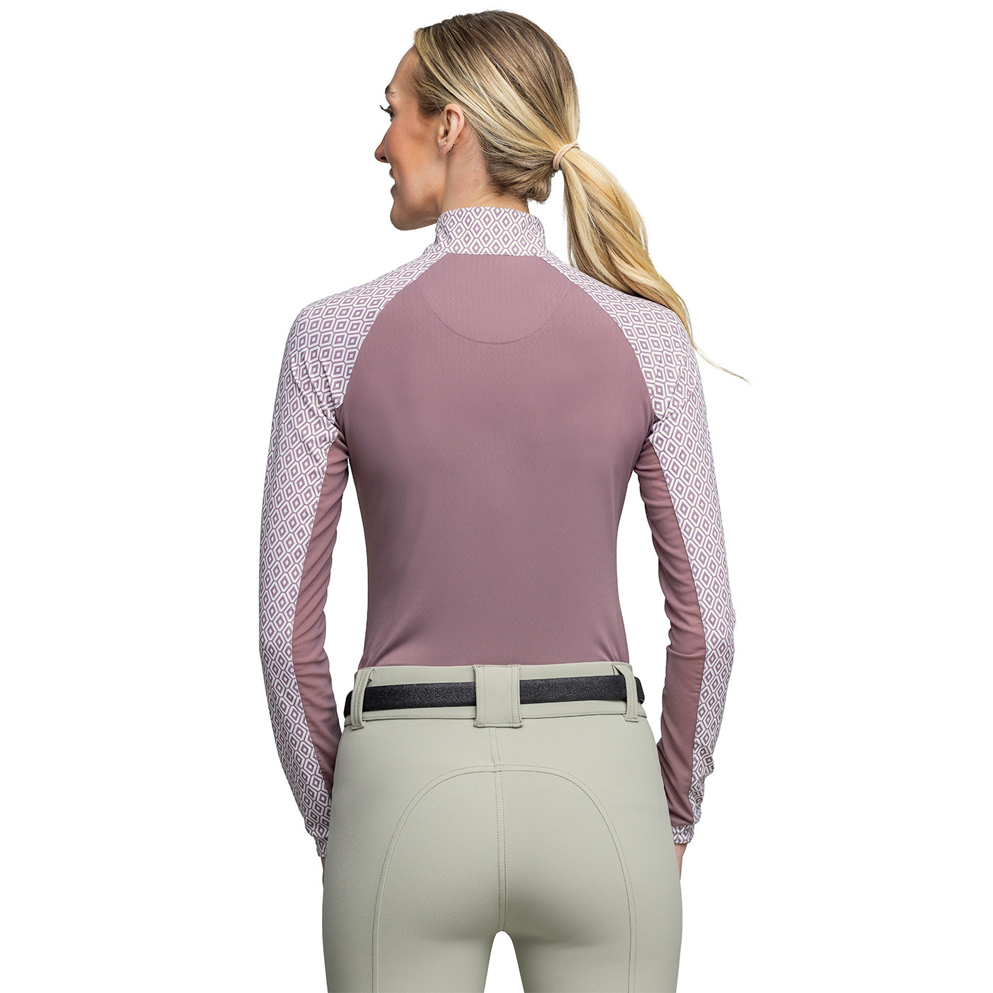 Kastel Denmark Long Sleeve Quarter Zip Top W/ Print Sleeves