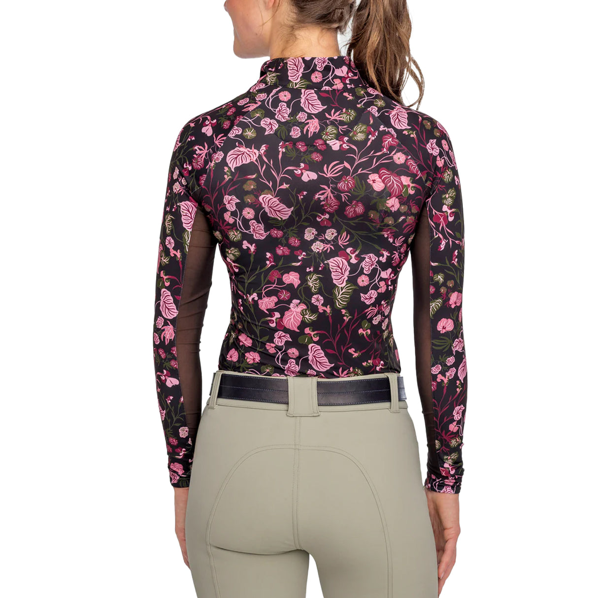 Kastel Denmark Long Sleeve Quarter Zip Print Top