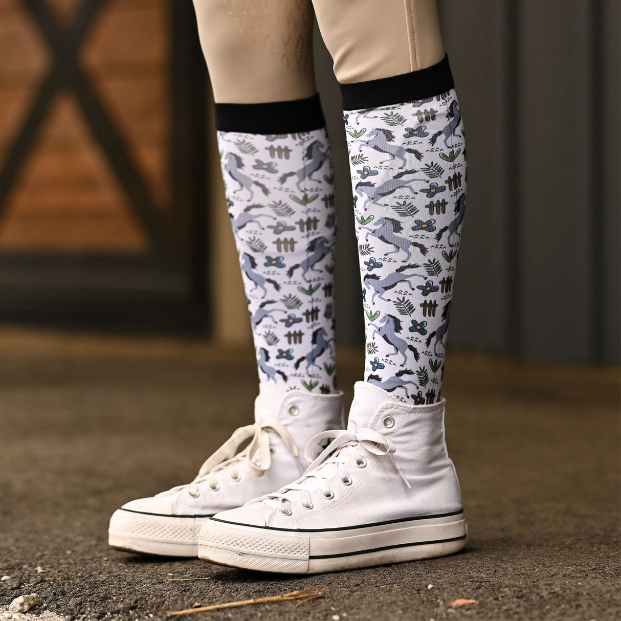 Dreamers & Schemers A Horse Is A Horse Boot Socks