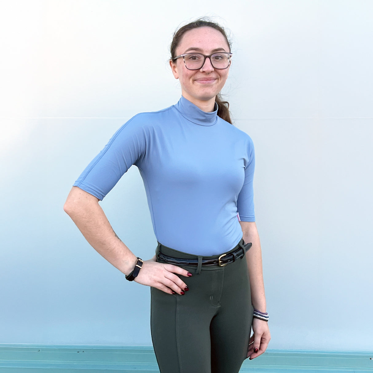 Tailored Sportsman IceFil Short Sleeve Mock Neck Top