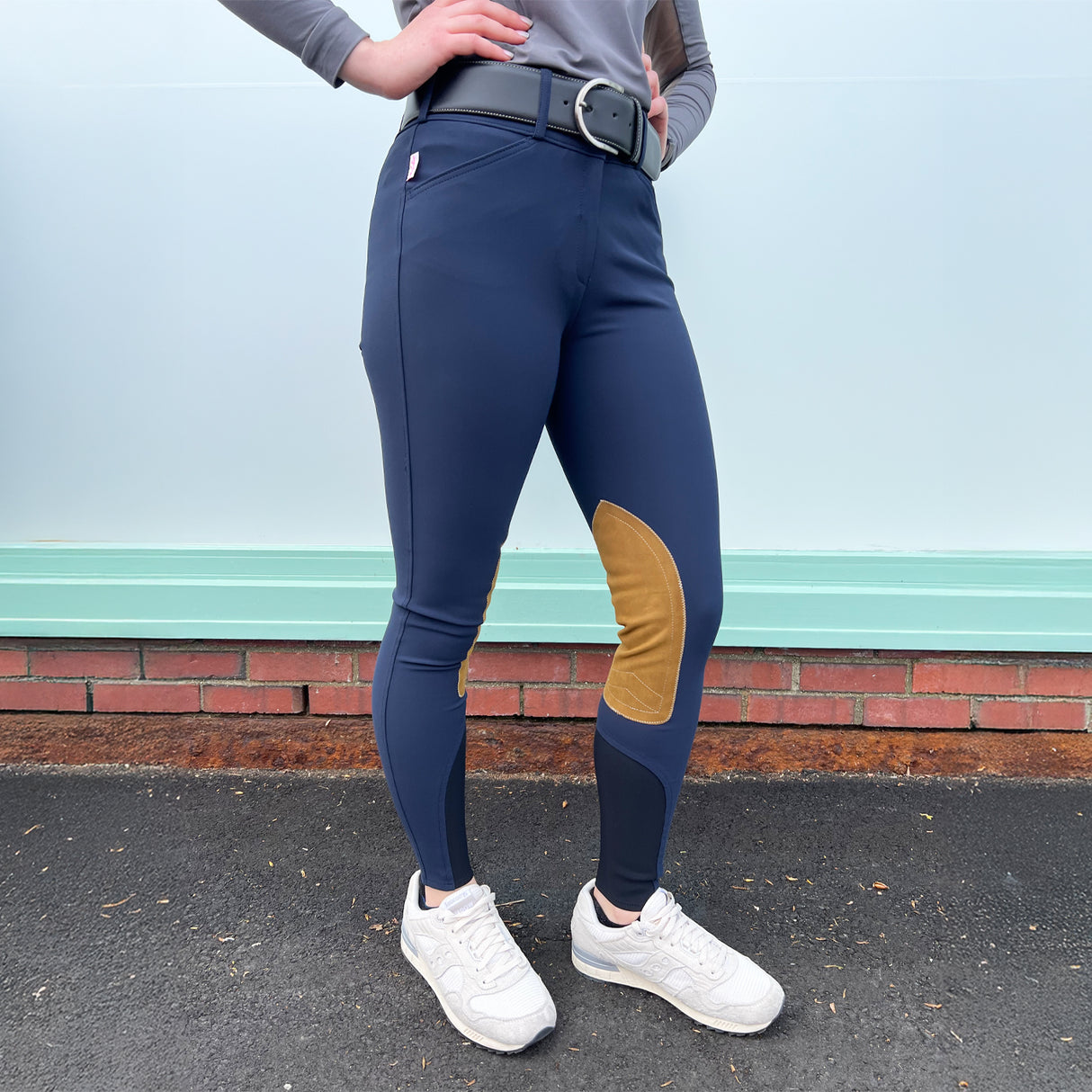 Tailored Sportsman Lightweight Technical Mid-Rise Suede Knee Patch Breech