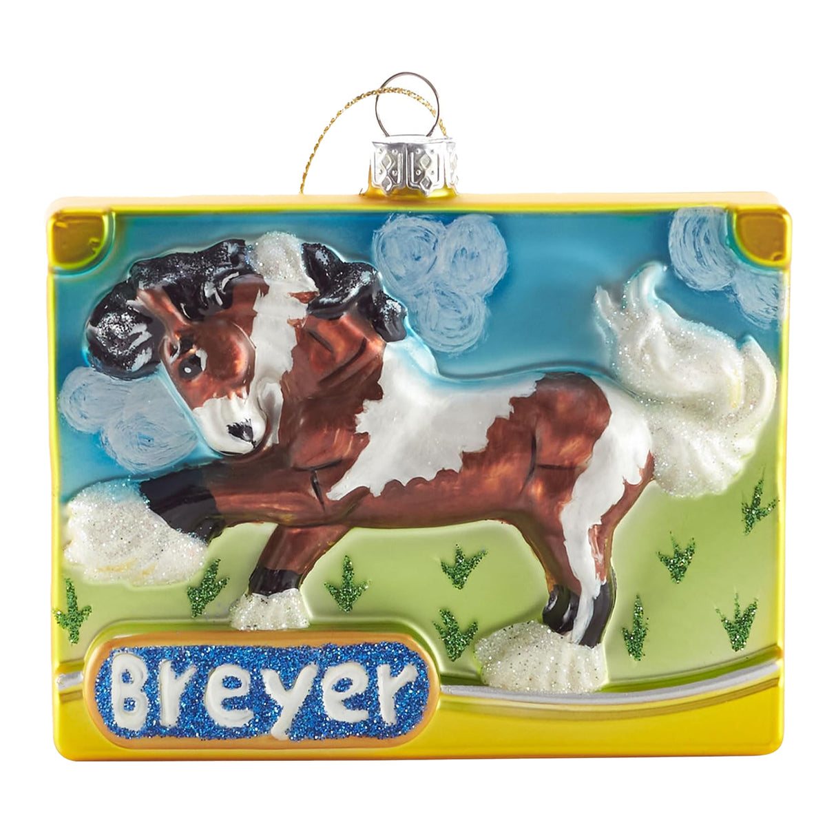 Breyer Blown Glass Gift Box Ornament