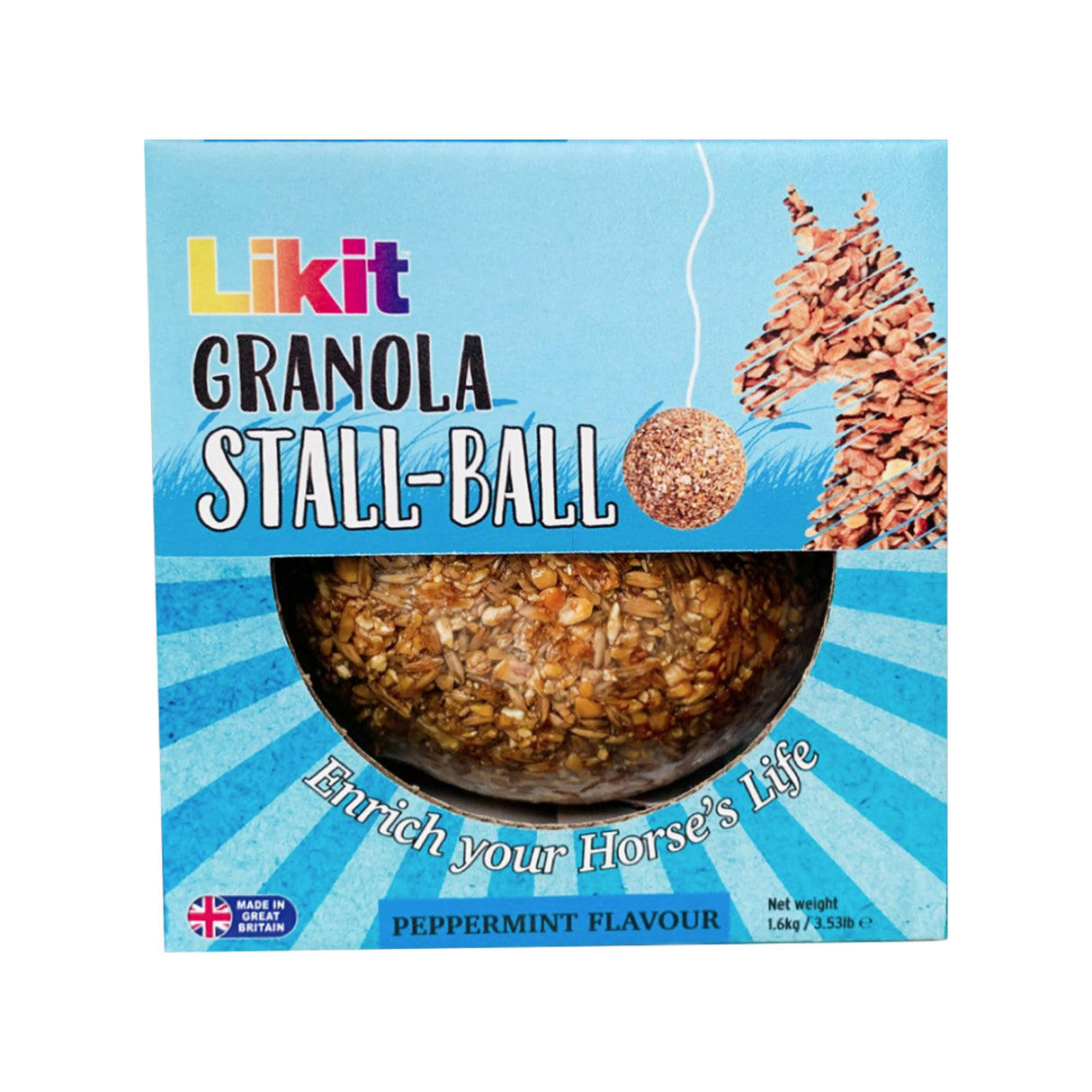 Likit Granola Peppermint Stall Ball Horse Treat 3.53 lb.