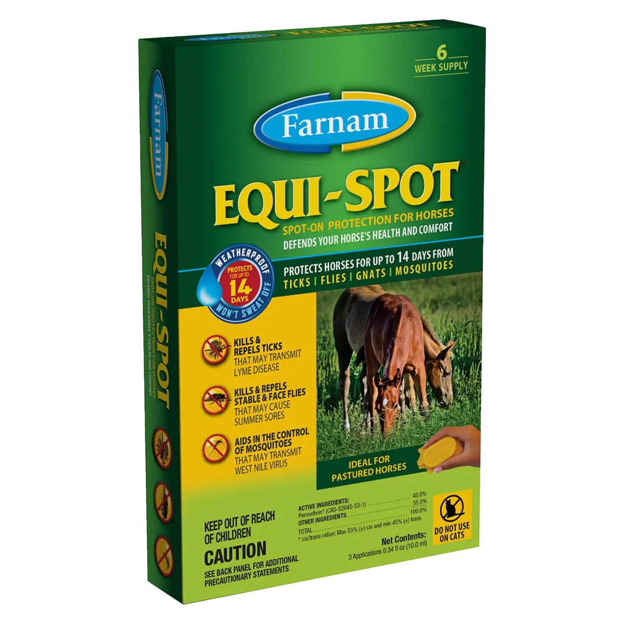 Farnam Equi-Spot Spot On Protection for Horses 0.34 oz. - Pack of 3