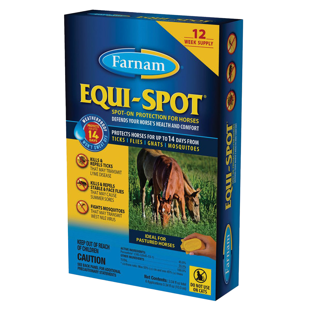 Farnam Equi-Spot Spot On Protection for Horses 0.34 oz. - Pack of 6