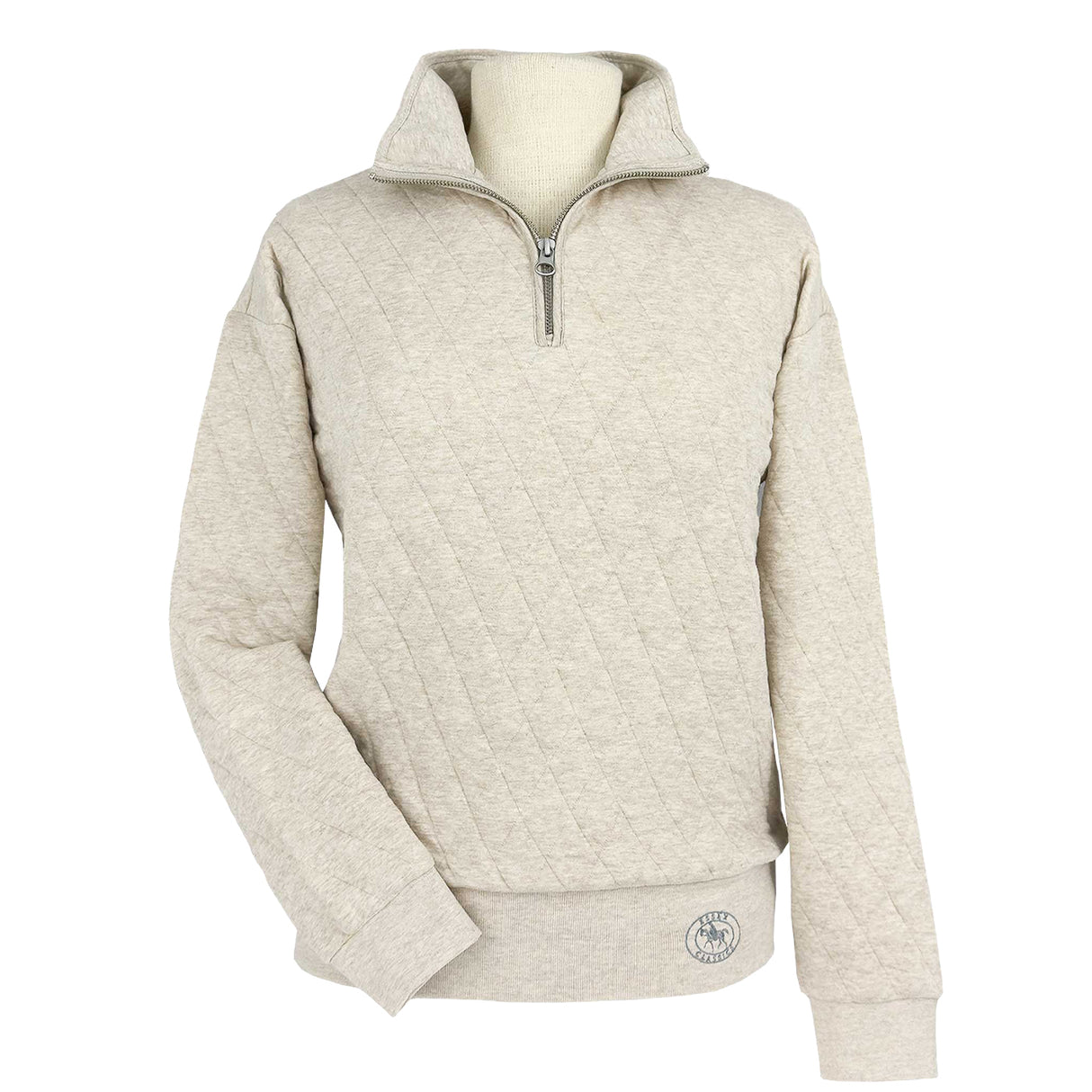 Essex Classics Quilted Quarter Zip Sweater