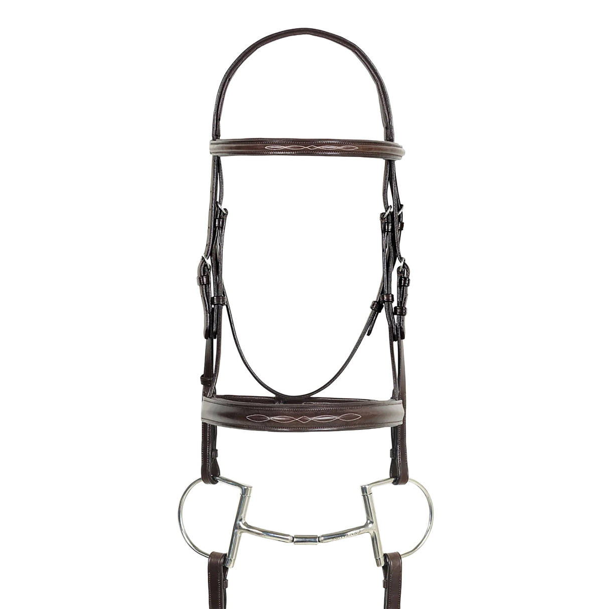 Ovation Classic Fancy Round Raised Wide Nose Comfort Crown Padded Bridle W/ Reins