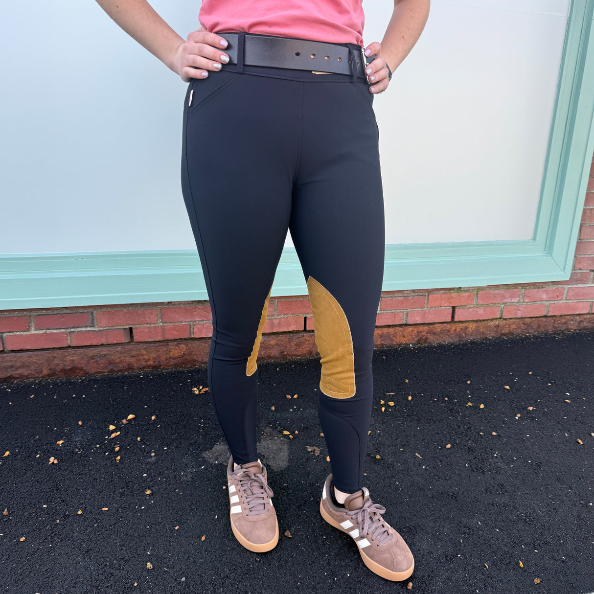 Tailored Sportsman Light Weight Technical Mid-Rise Side Zip Knee Patch Breech