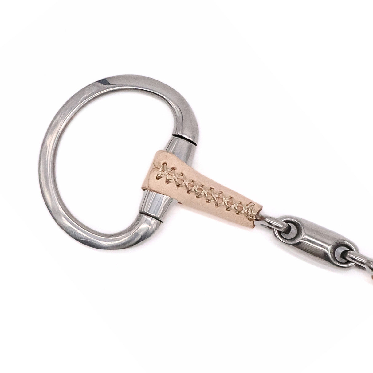 Jake Adams Eggbutt Double Jointed Leather Bit W/ Lozenge