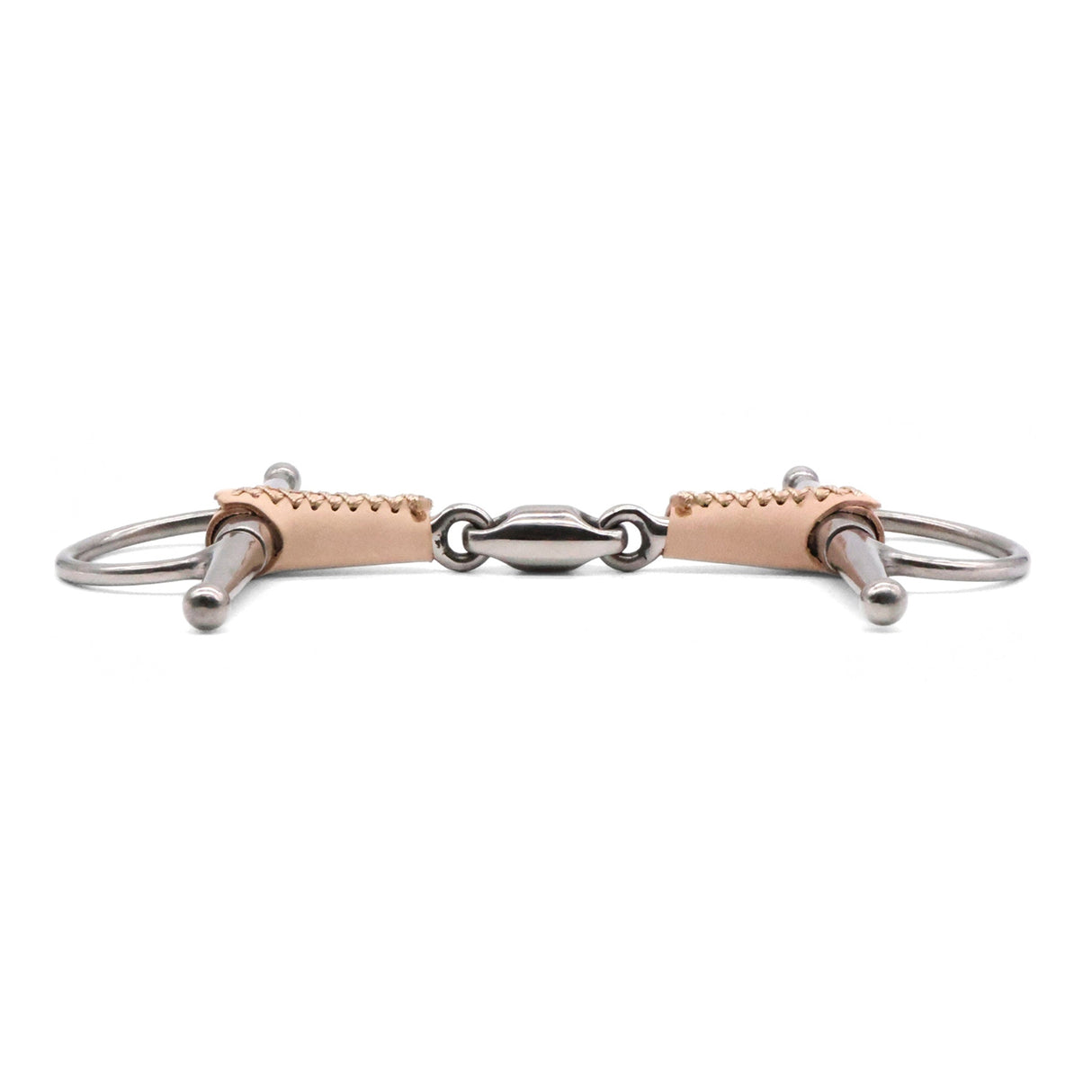 Jake Adams Full Cheek Double Jointed Leather Bit W/ Lozenge