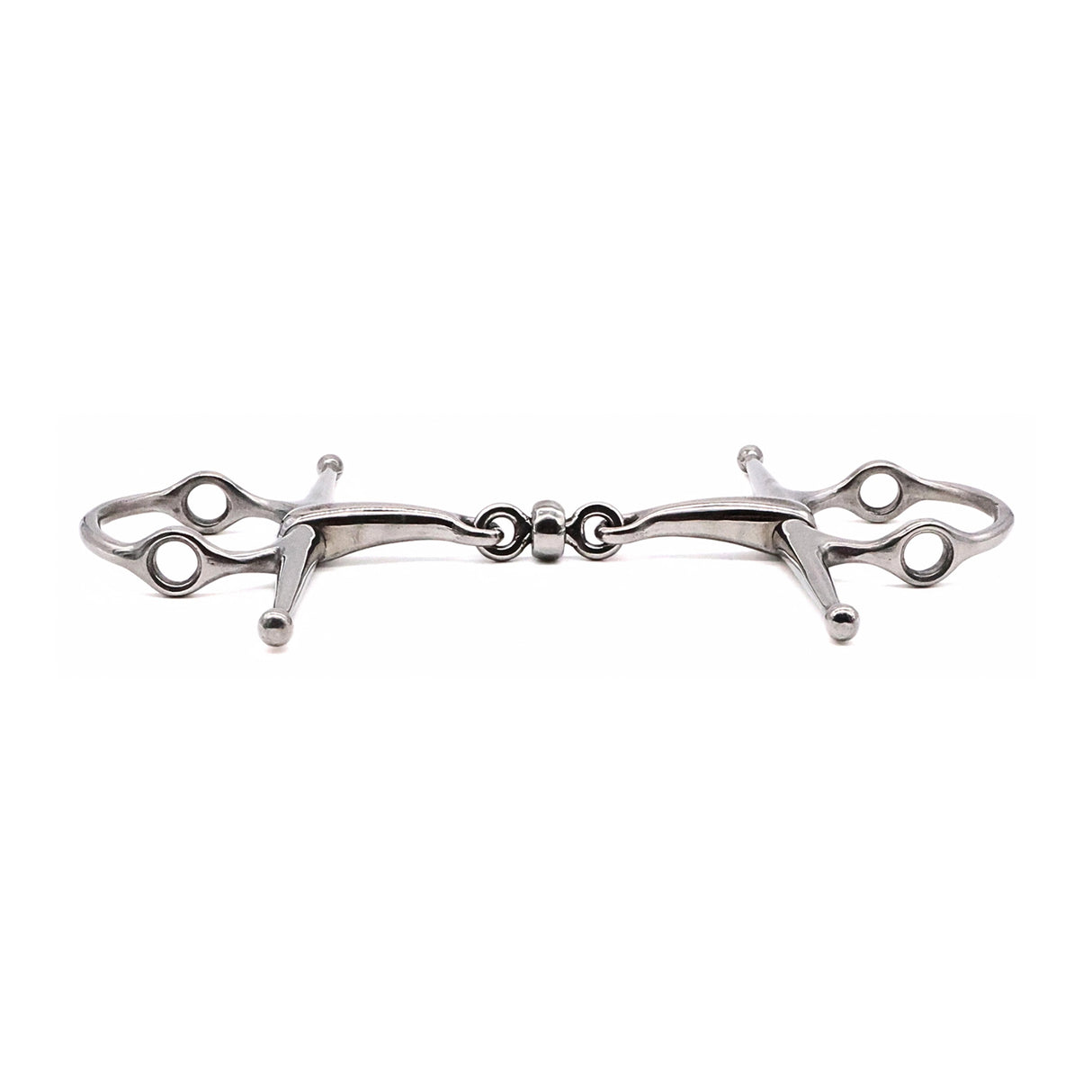 Jake Adams Full Cheek Nelson Gag Double Jointed Bit W/ Stainless Steel Roller