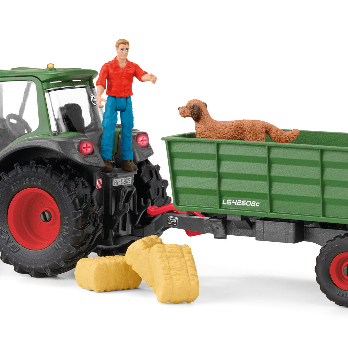 Schleich Farm World Tractor W/ Trailer