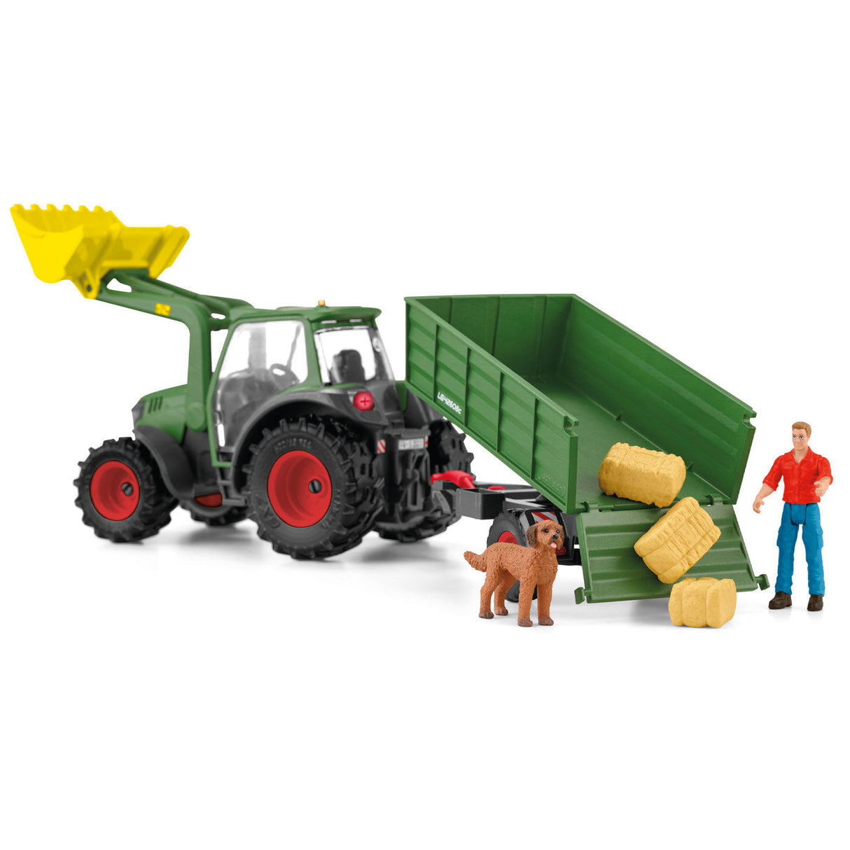 Schleich Farm World Tractor W/ Trailer