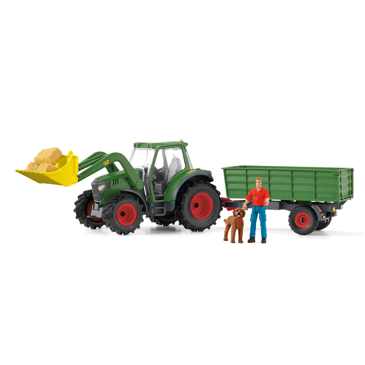 Schleich Farm World Tractor W/ Trailer