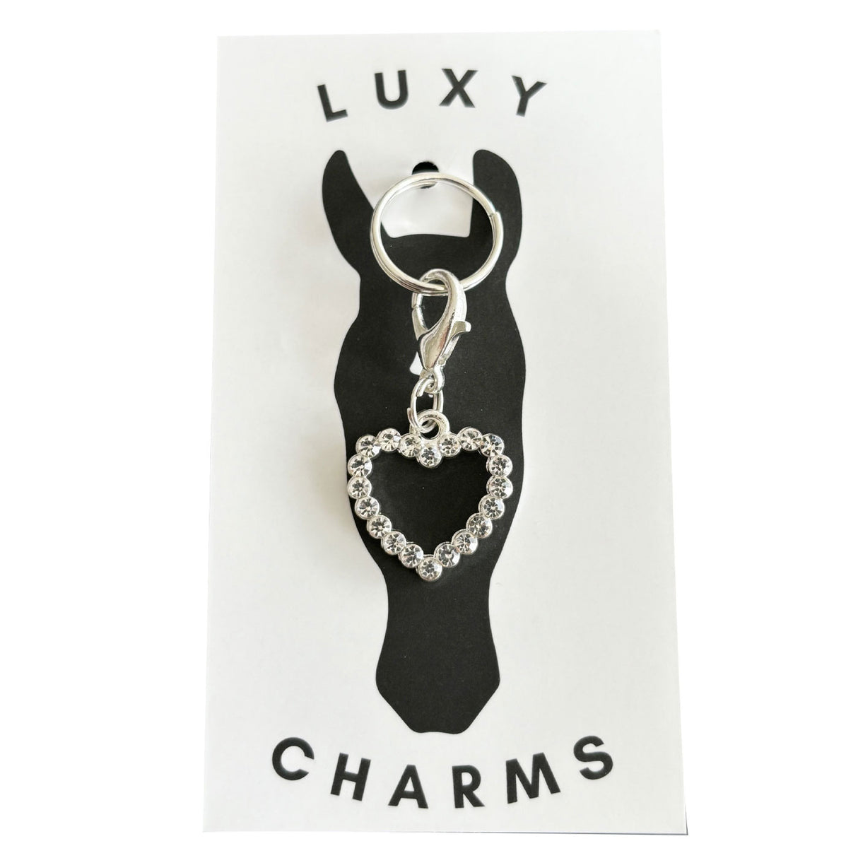 Luxy Charms Rhinestone Heart Tack Charm