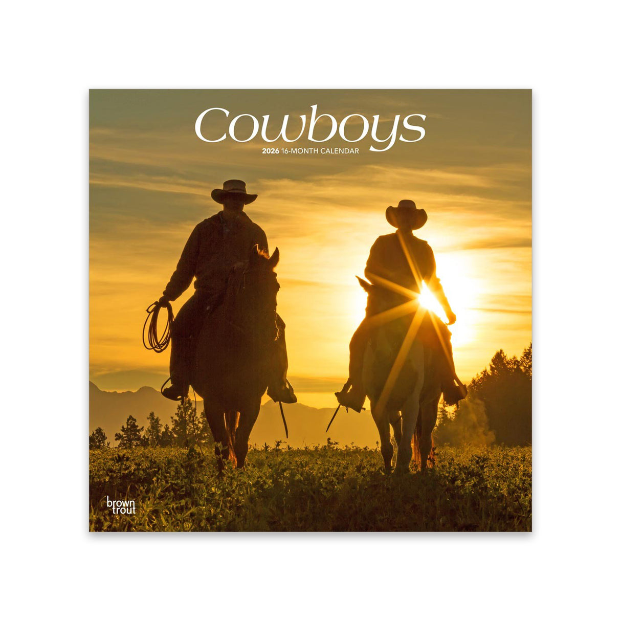 BrownTrout Cowboys 2026 Square Calendar