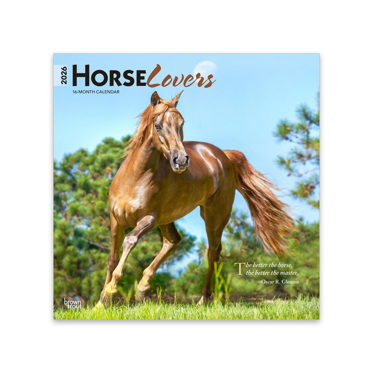 BrownTrout Horse Lovers 2026 Square Calendar