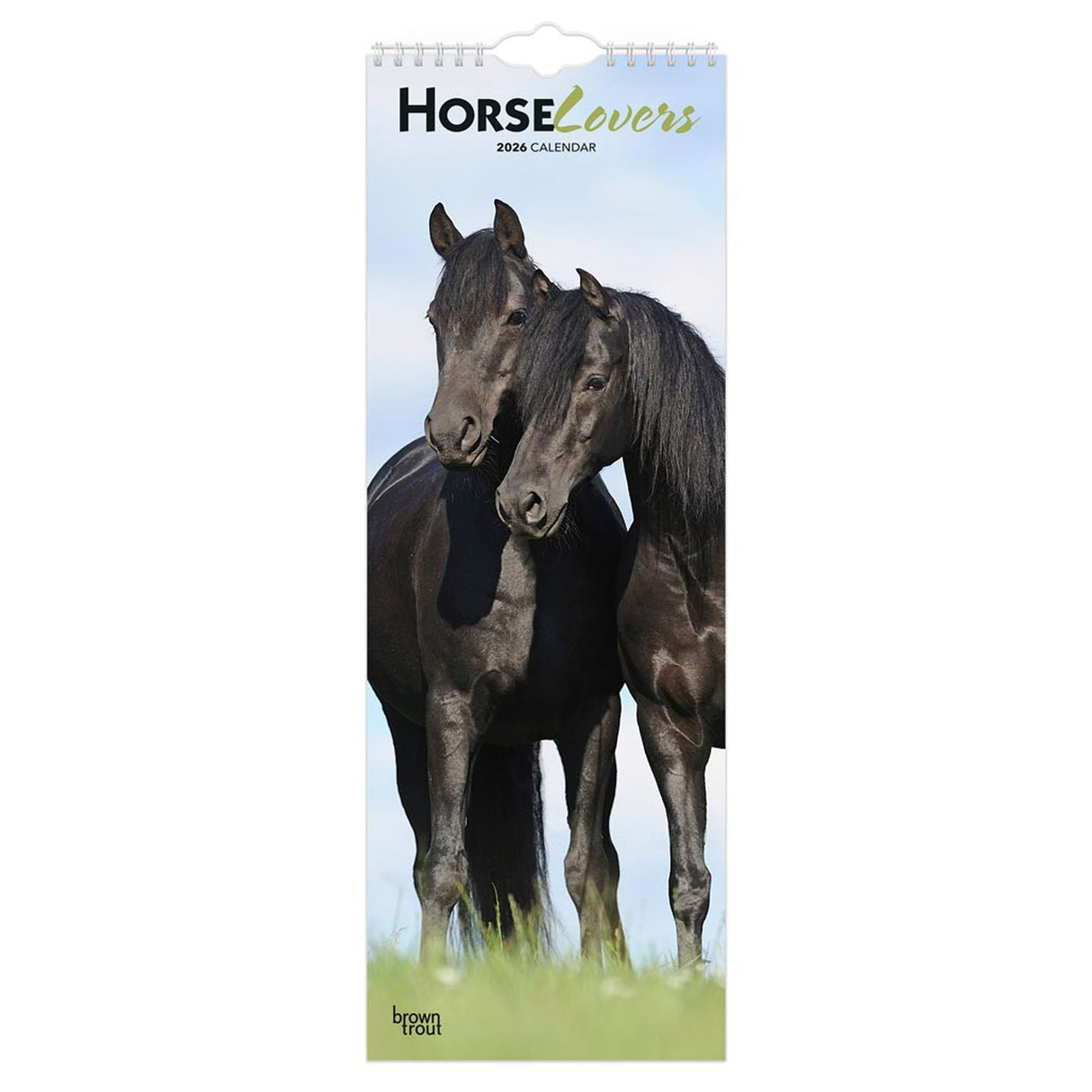 BrownTrout Horse Lovers 2026 Slimline Calendar