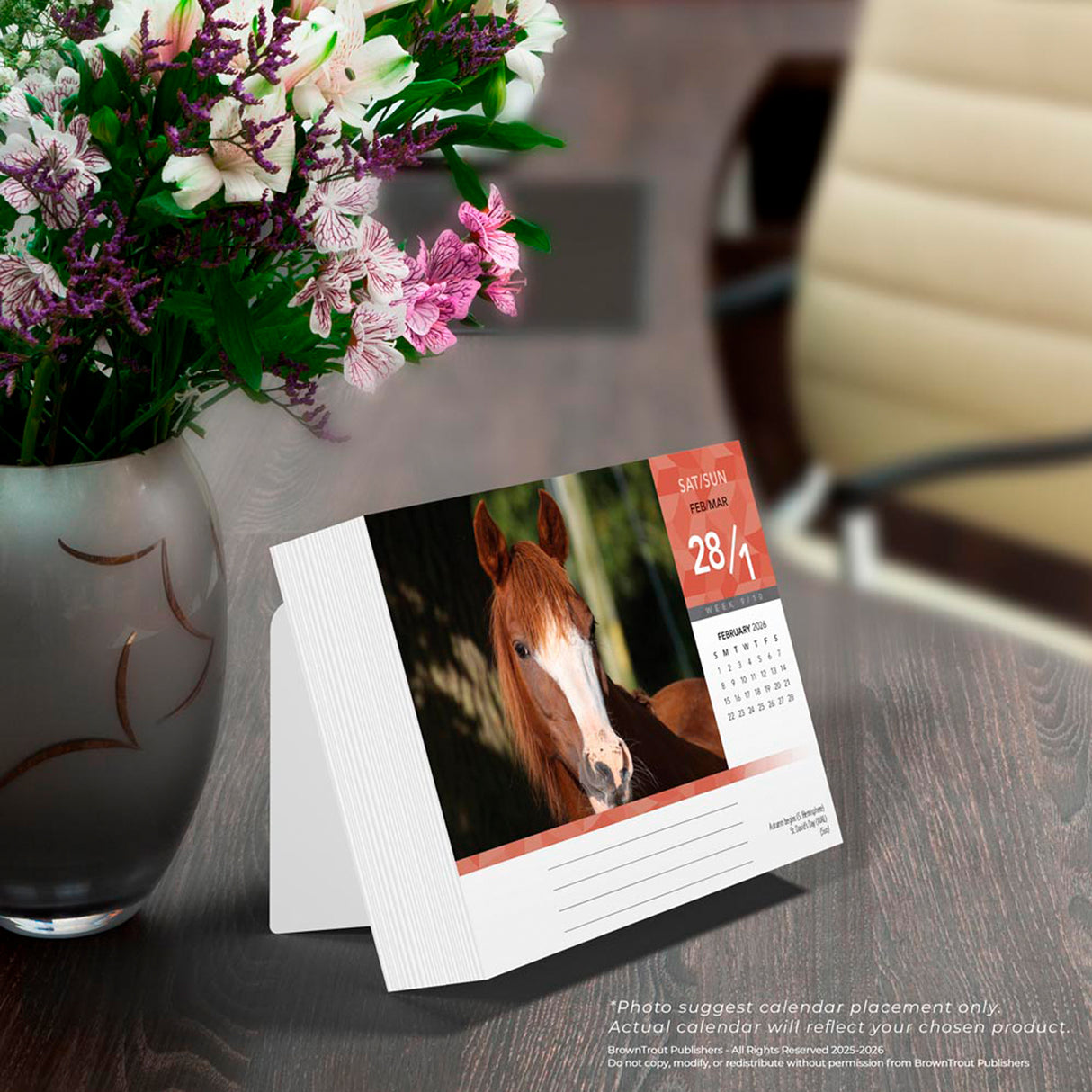 BrownTrout Horse Lovers 2026 Box Calendar