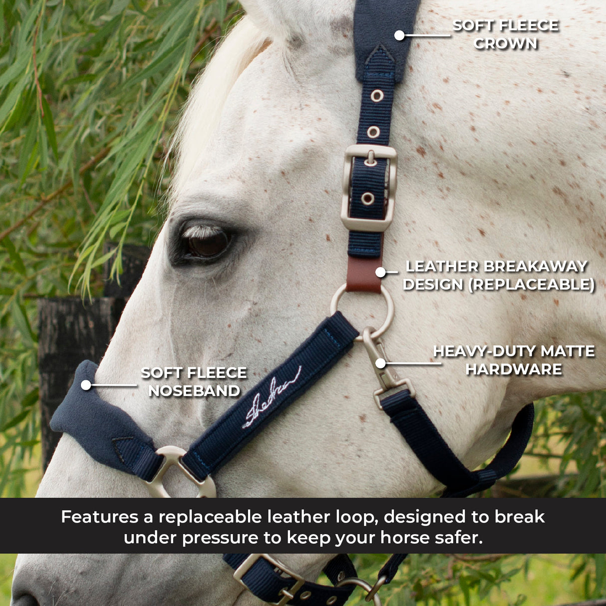 Shedrow Breakaway Halter W/ Fleece