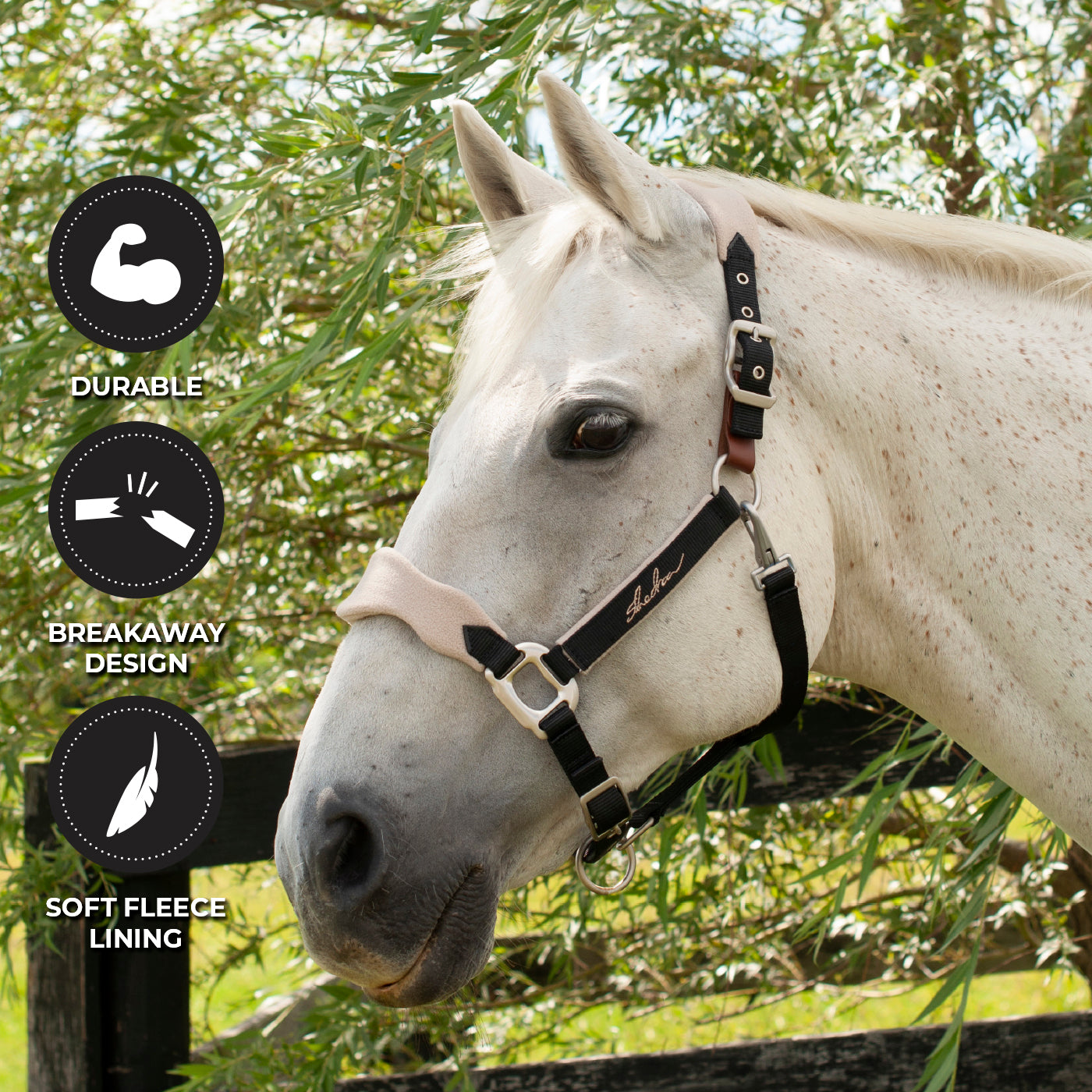 Shedrow Breakaway Halter W/ Fleece
