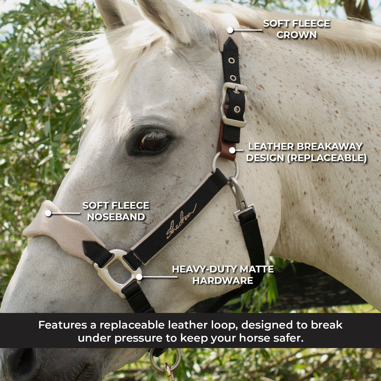 Shedrow Breakaway Halter W/ Fleece