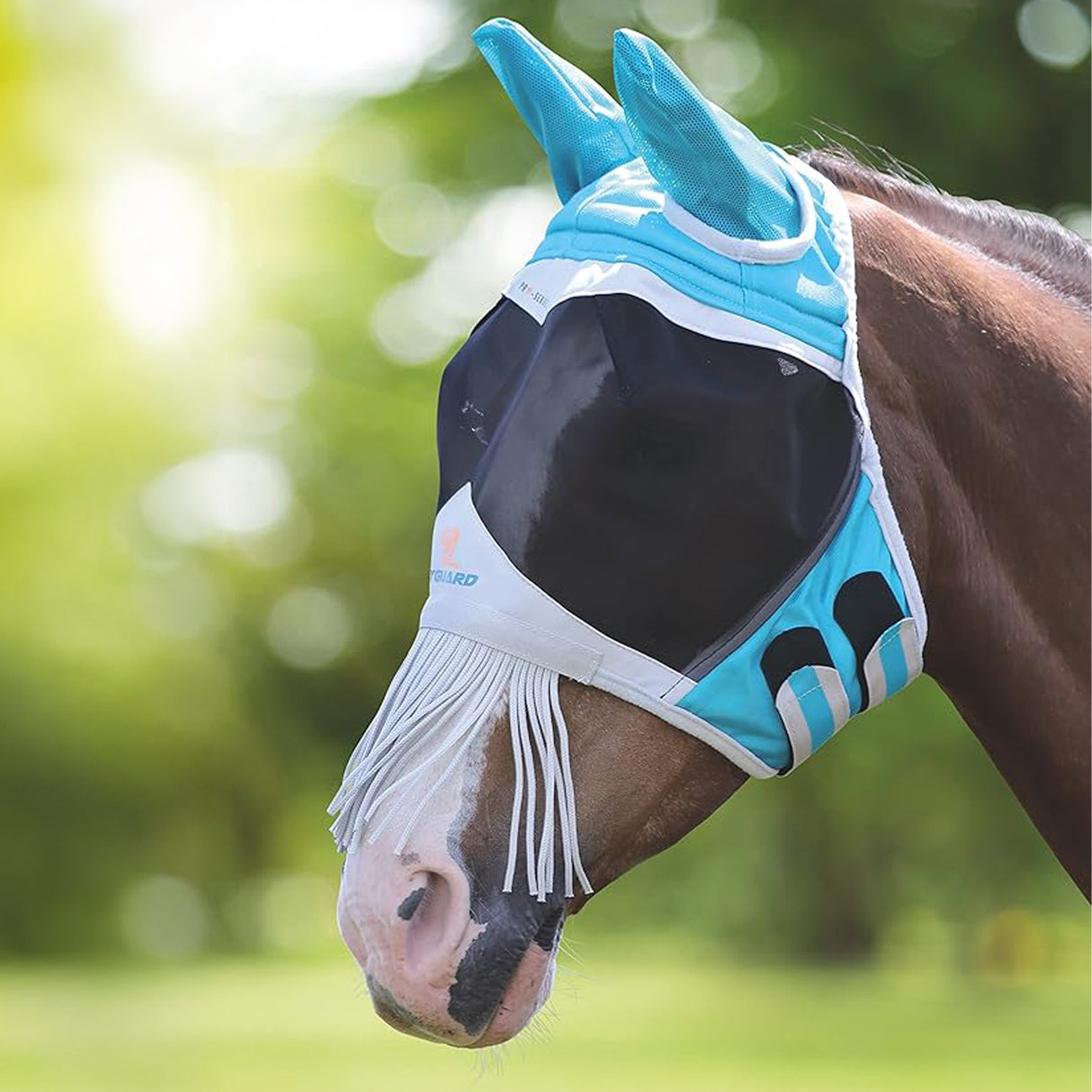 Shires Fine Mesh Fly Mask W/ Ears & Nose Fringe