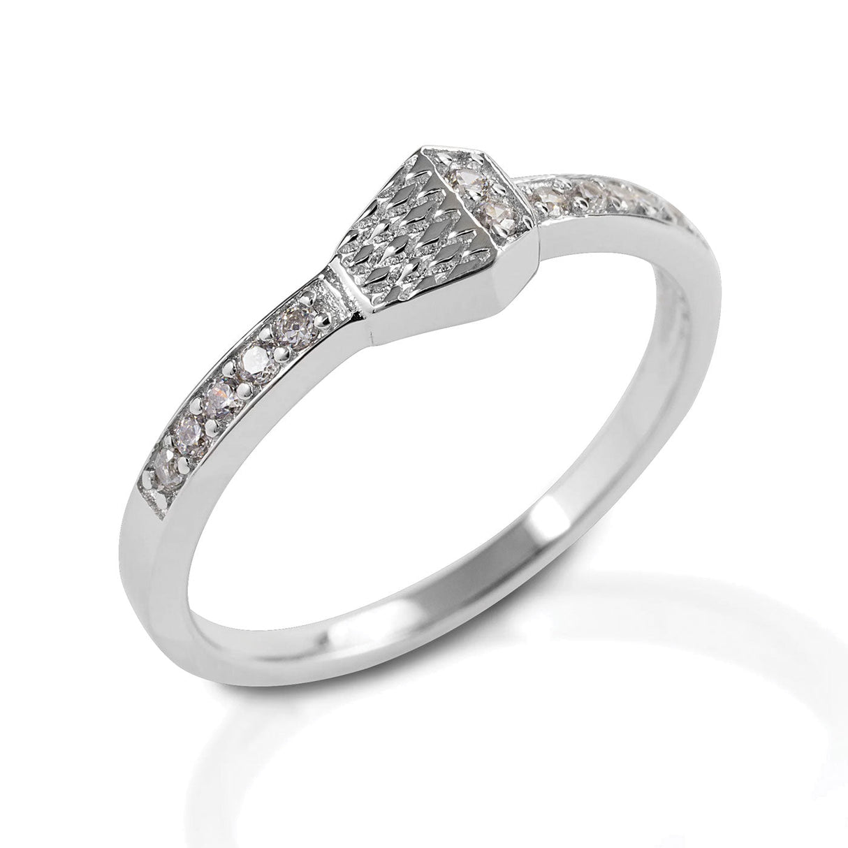 Kelly Herd Pavé Horseshoe Nail Ring