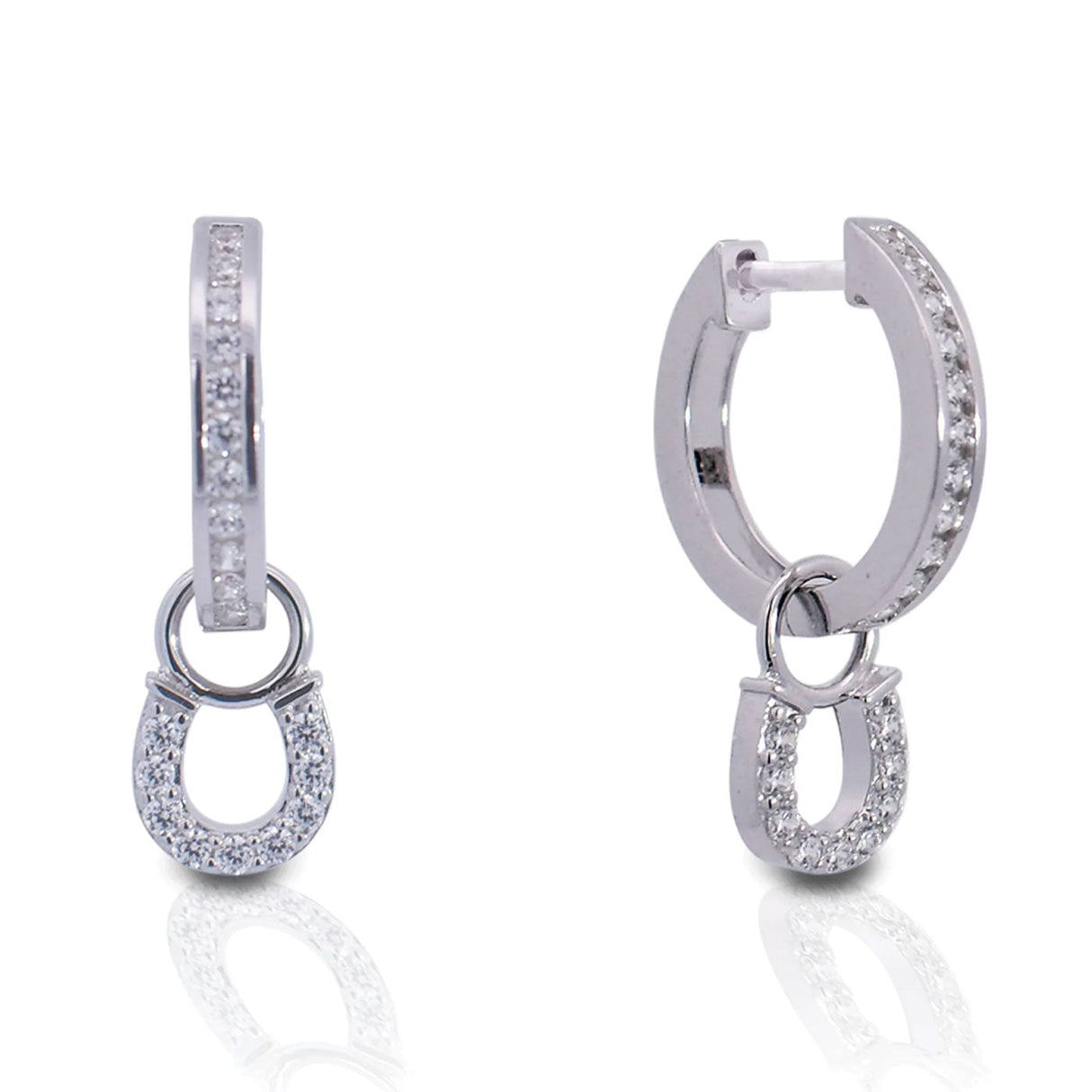 Kelly Herd Hanging Horseshoe Earrings