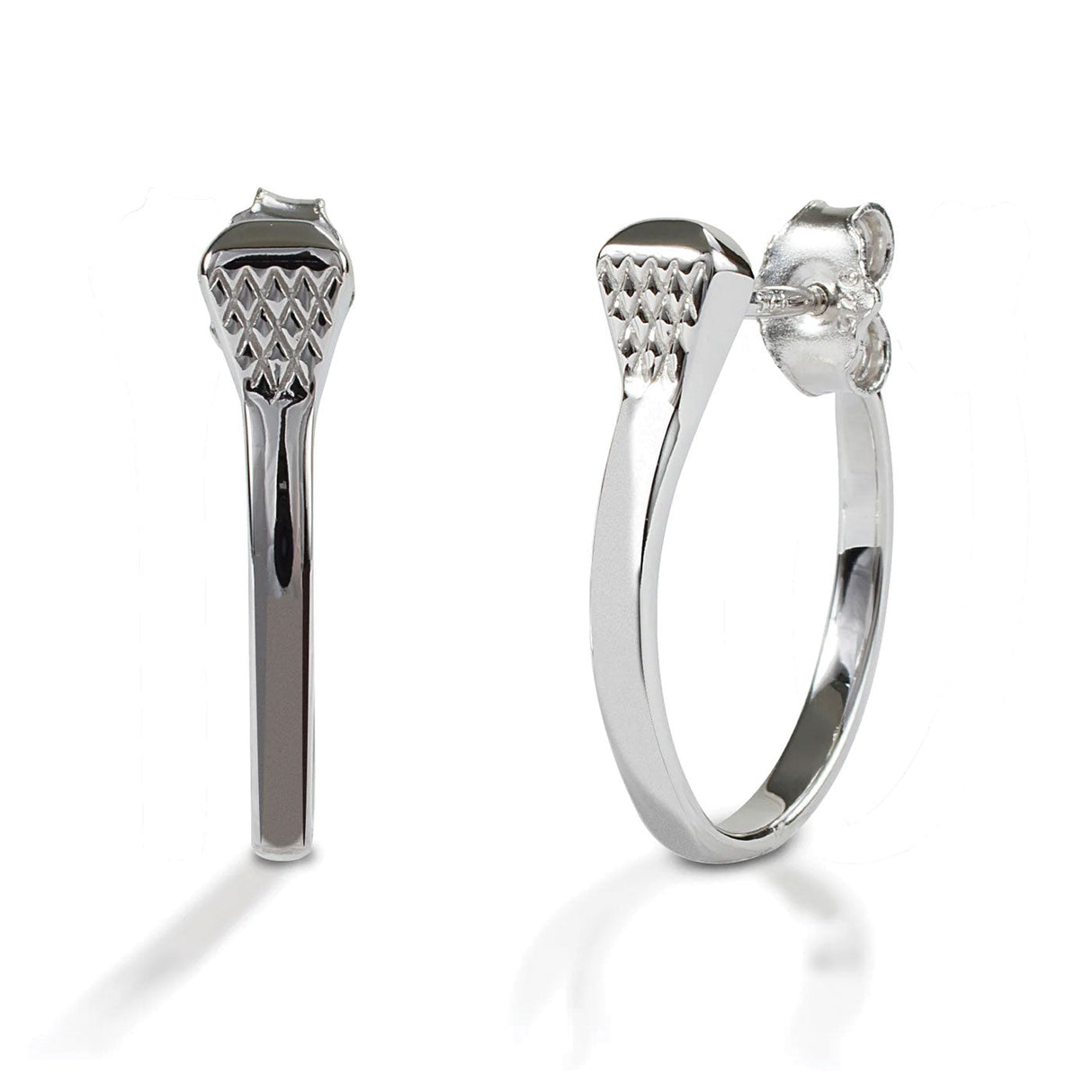 Kelly Herd Post Back Nail Hoop Earrings