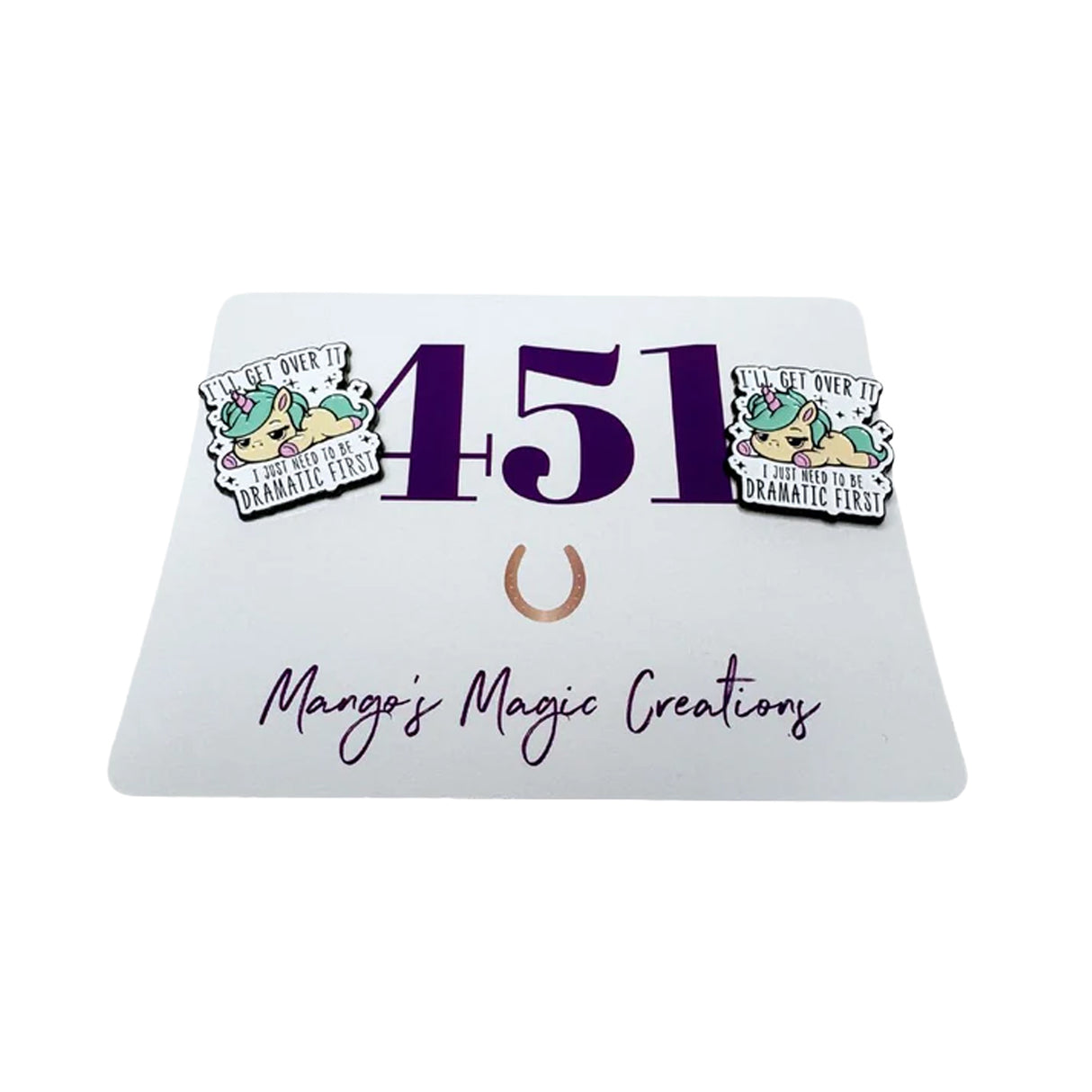Mango's Magic Dramatic Unicorn Number Pins