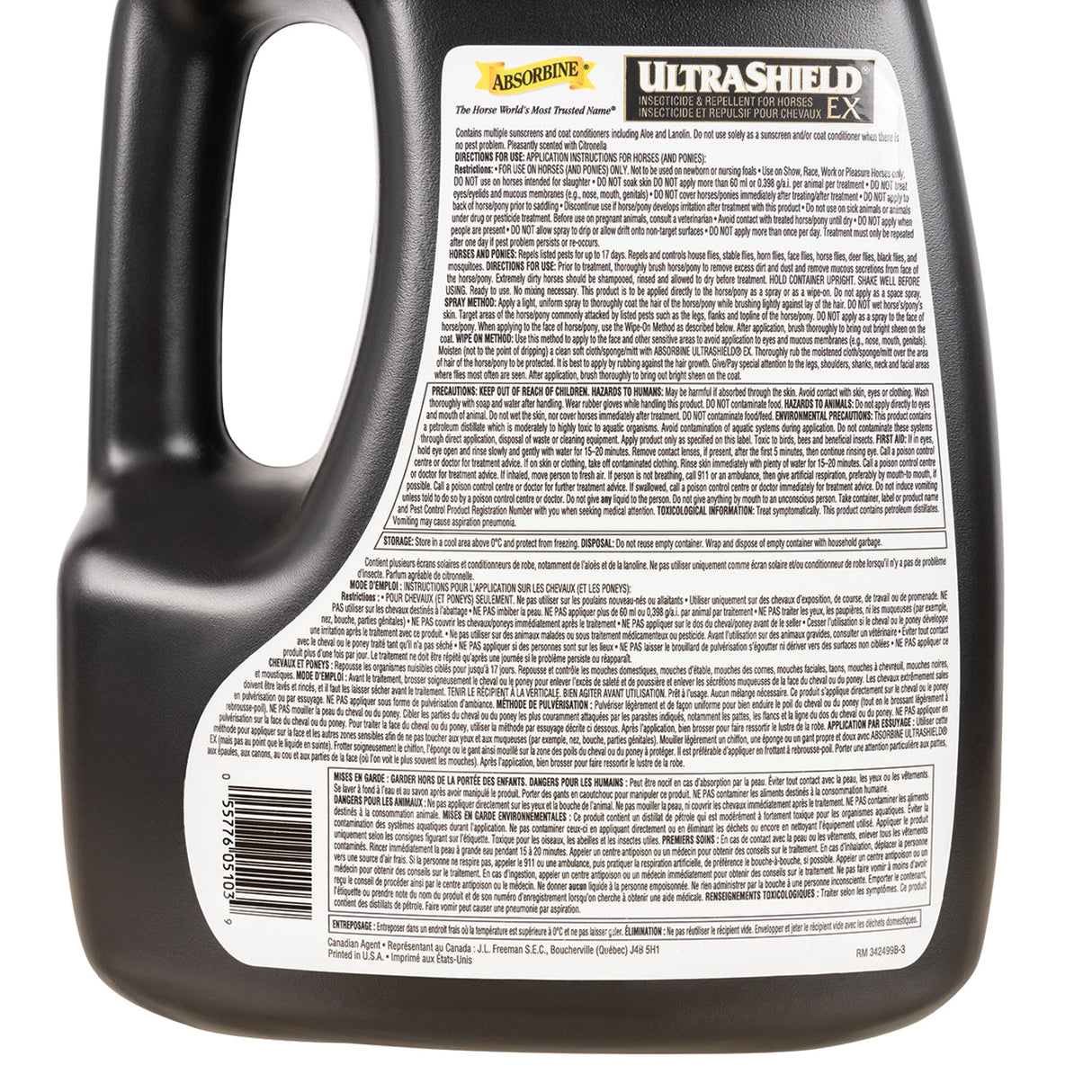 Absorbine UltraShield EX Fly Repellent Refill Gallon