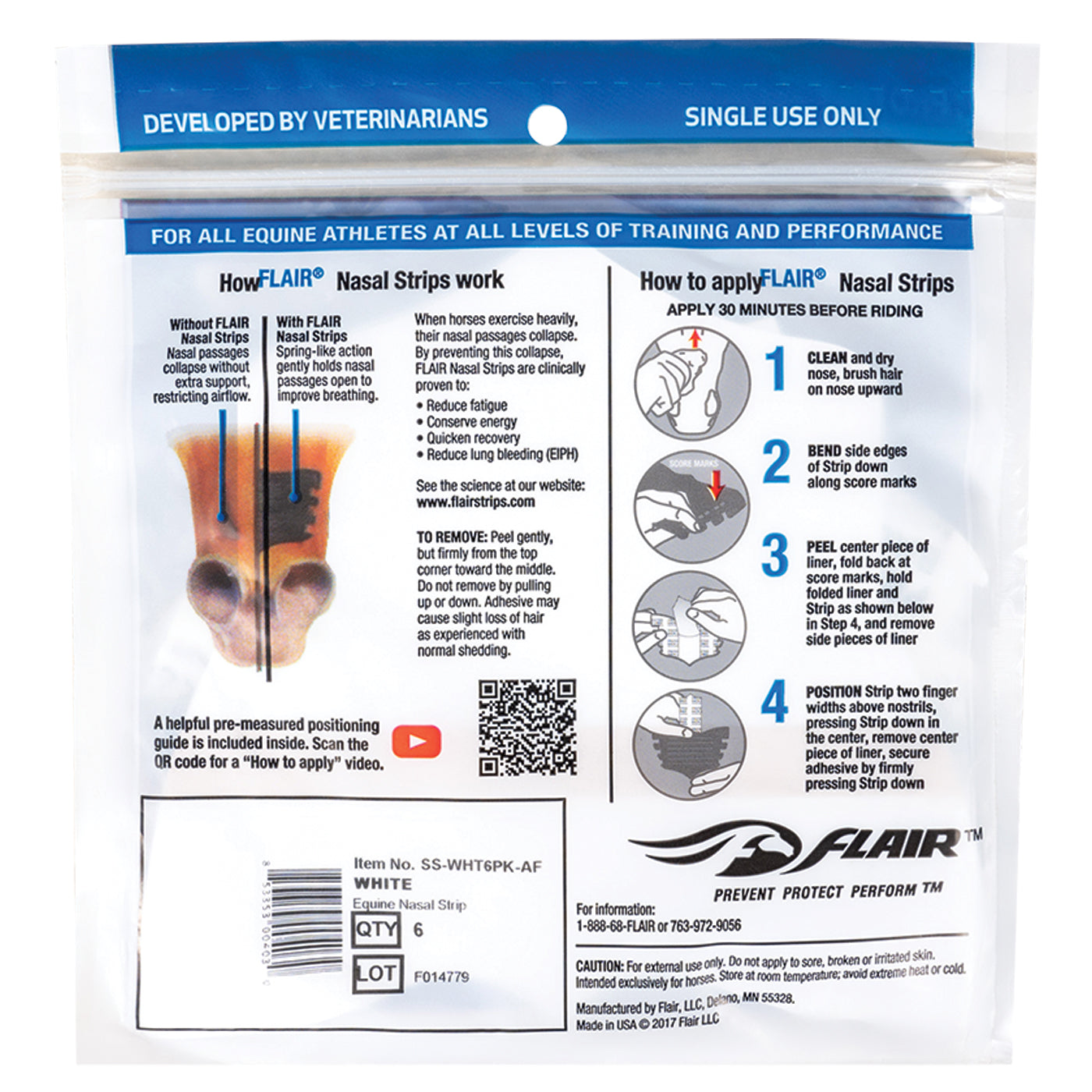 Flair Equine Nasal Strips - Pack of 6
