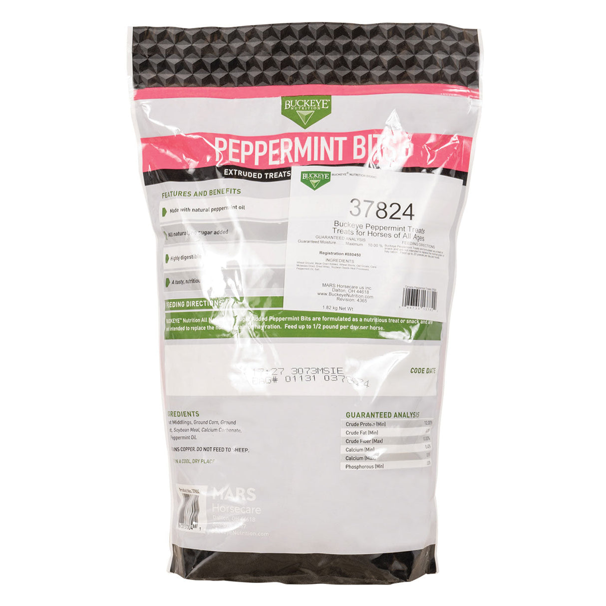 Buckeye Nutrition All Natural No Sugar Added Peppermint Bits Horse Treats 4 lb.