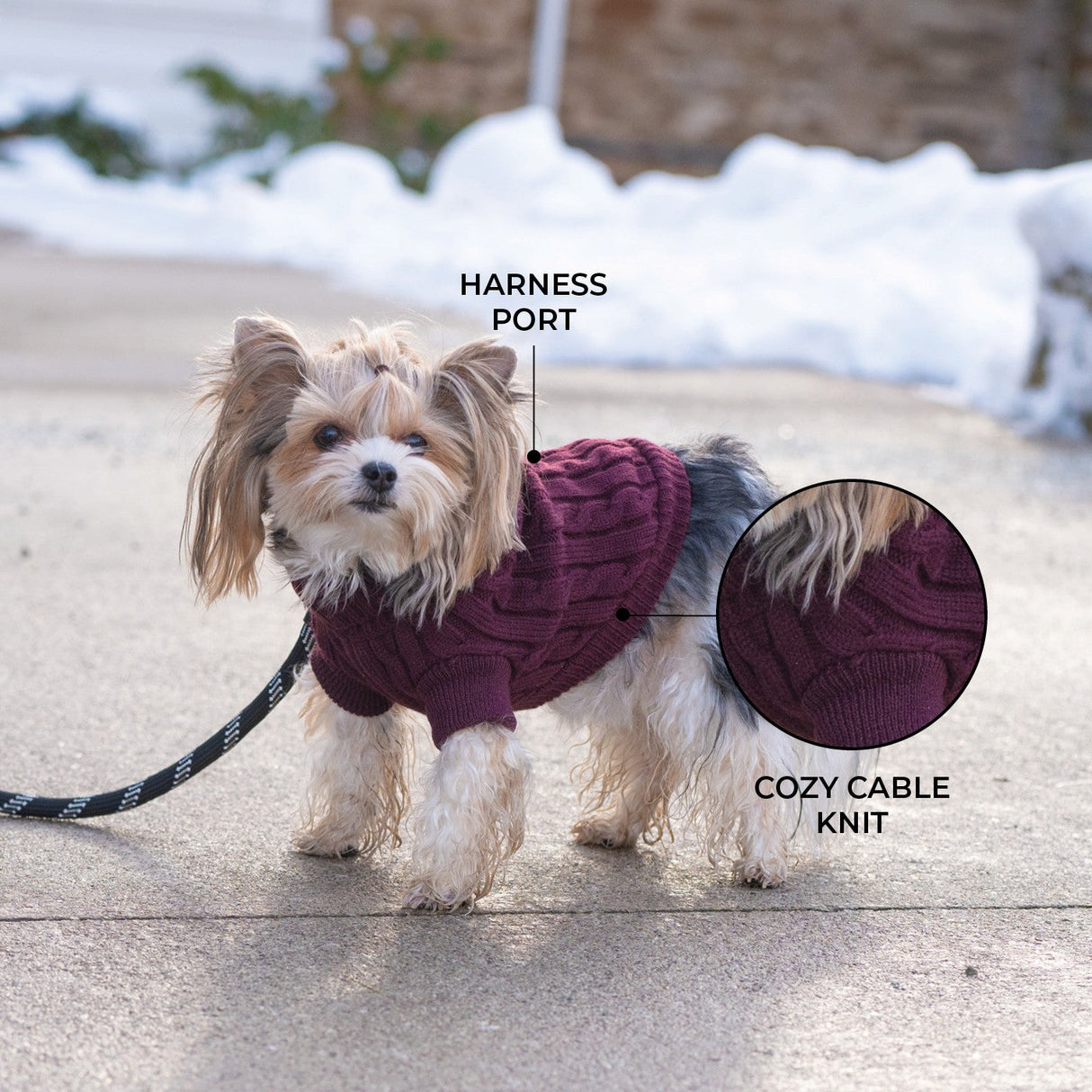 Shedrow K9 Brentwood Cable Knit Dog Sweater