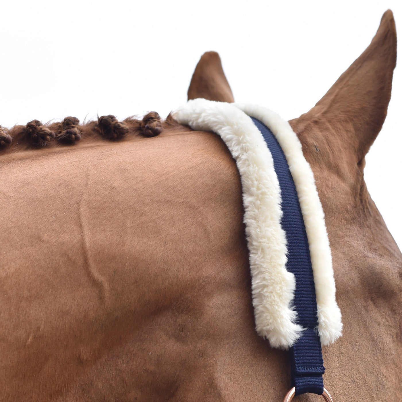 Shedrow Rose Gold Sheepskin Lined Halter
