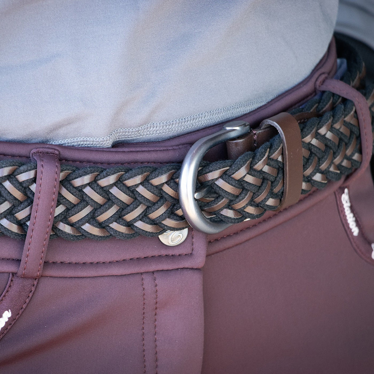 Cinto Braided Leather & Rope Belt